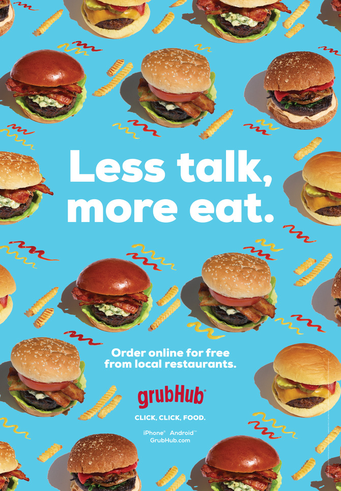 GRUBHUB click. click. food.